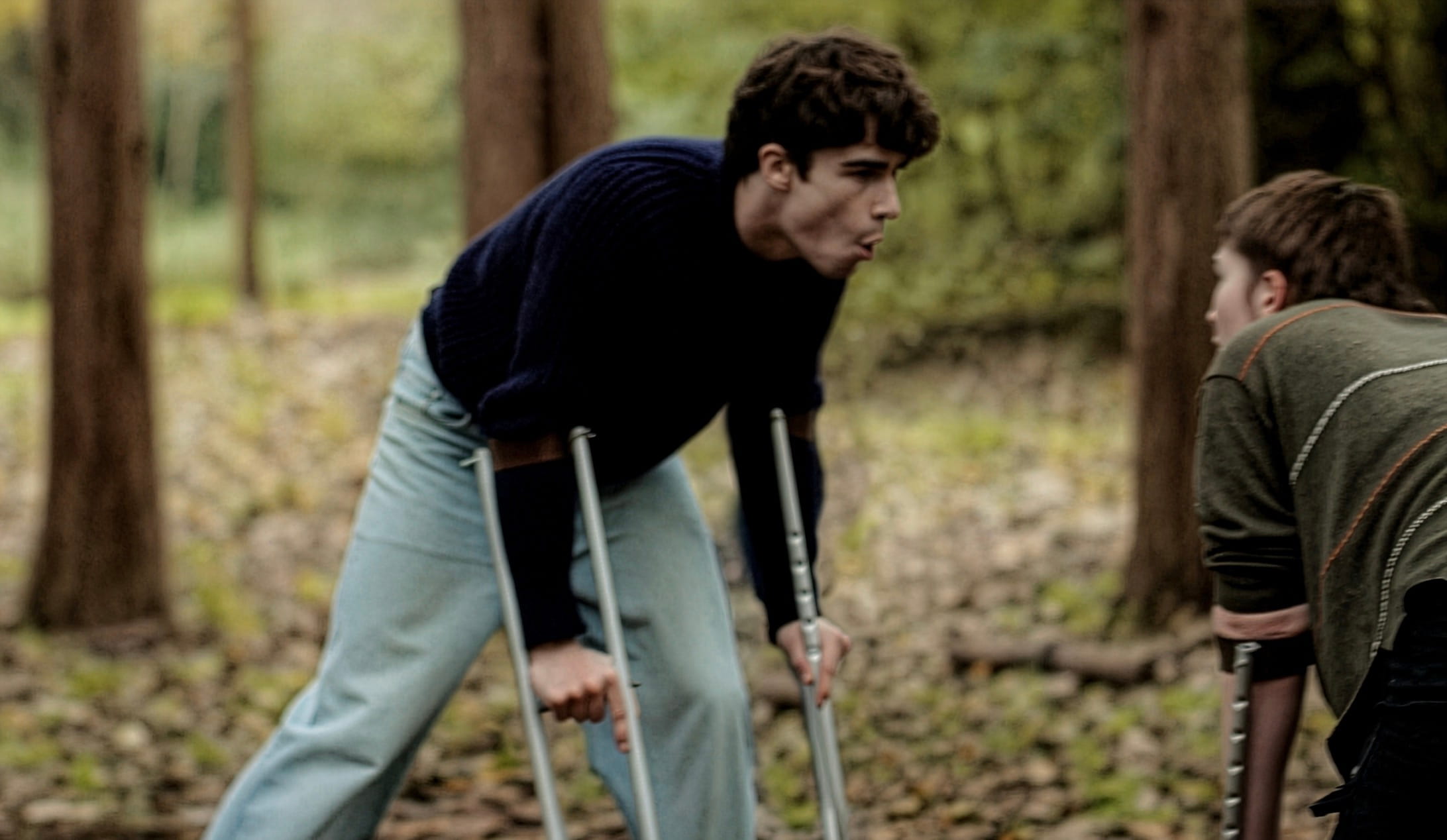Monkey Mind film still - Tristan Valkenburg as Mika, a young man in ape therapy